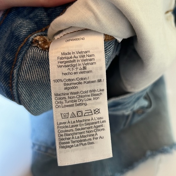 Madwell Relaxed Denim Shorts in Rosemount Wash: Destroyed Hem Edition SZ 27 - Picture 4 of 7